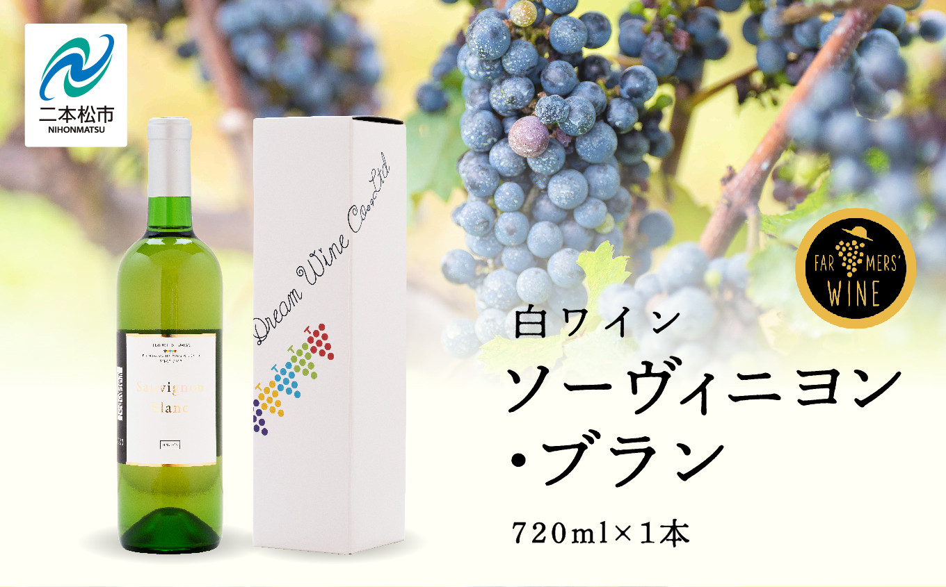 
            ＼年内発送可能！／ソーヴィニヨン・ブラン（白）720ml×1本 ワイン 飲みやすい 白ワイン お酒 ご当地 ワイナリー グルメ プレゼント 人気 ランキング おすすめ お中元 お歳暮 ギフト 二本松市 ふくしま 福島県 送料無料【ふくしま農家の夢ワイン株式会社】
          