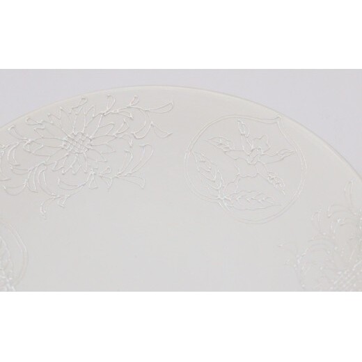 有田焼 白一珍間取り花唐草紋浅鉢 【深海三龍堂】 食器 中鉢 白磁 白い器 白い食器 器 陶磁器 シンプル おしゃれ いっちん 職人技 ay100_イメージ5