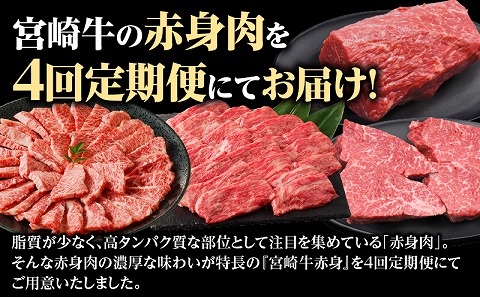 宮崎牛赤身定期便 全4回