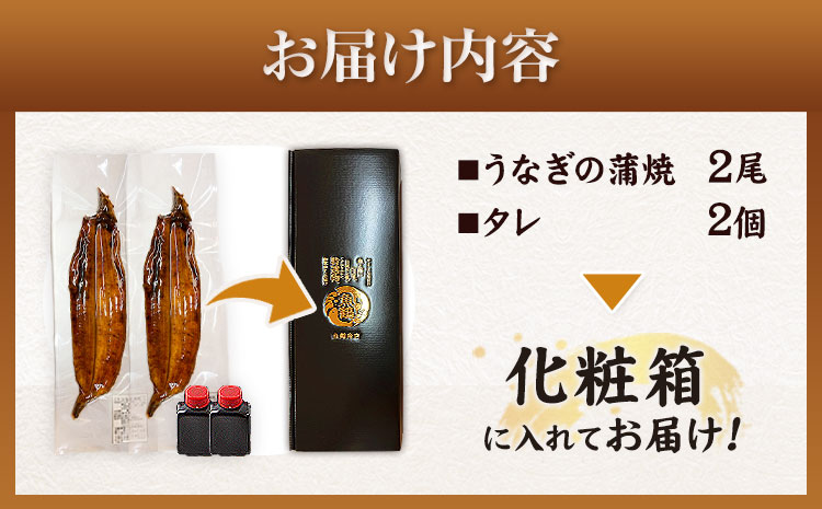 大型サイズ ふっくら柔らか 国産 うなぎ 蒲焼き 2尾 化粧箱入 株式会社魚鶴商店《30日以内に出荷予定(土日祝除く)》 和歌山県 日高町 うなぎ 鰻 蒲焼き 国産使用 ごはんのお供 おつまみ にも最