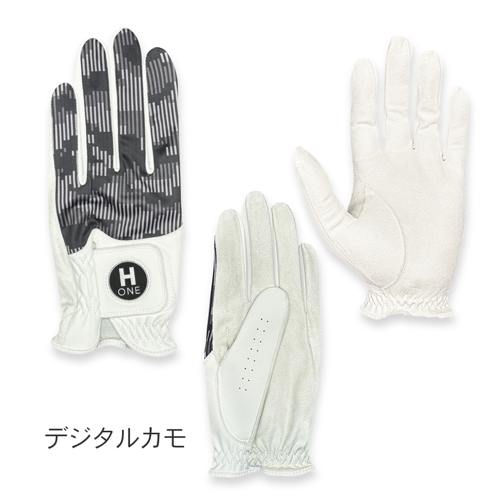 ゴルフ用手袋（メンズ左手用）H-ONE Graphic (エイチ-ワン グラフィック) ゴルフグローブ ゴルフ用 メンズ 手袋 ハシセン UVカット  23cm/デジタルカモ