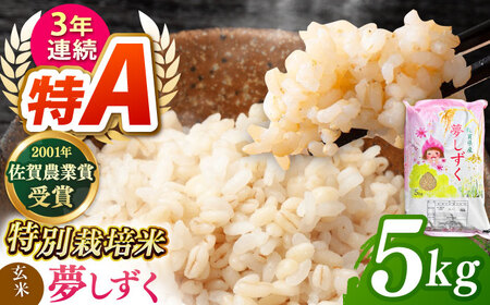 【特別栽培米】令和7年産 夢しずく玄米 5kg 【ももさき農産】 [HCG006]特A