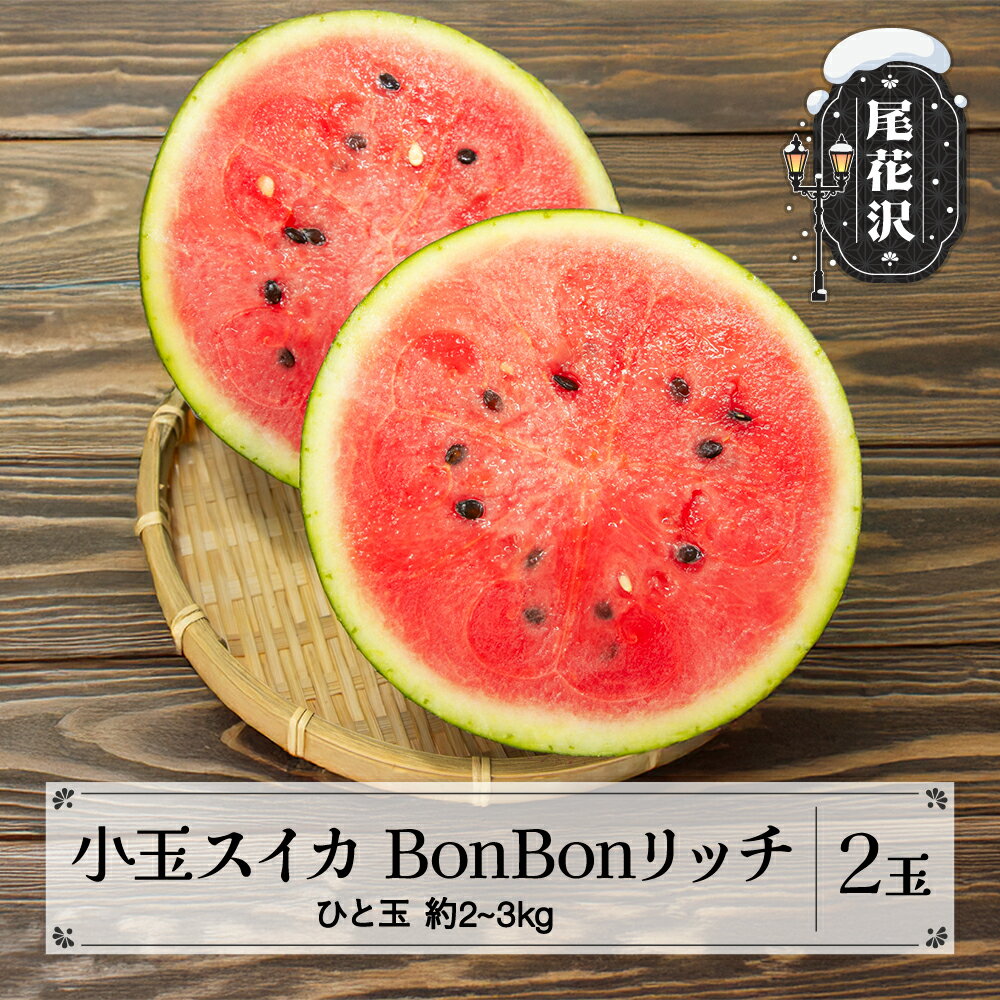 【ふるさと納税】先行予約 尾花沢産 小玉スイカ BonBonリッチ 約2~3kg×2玉 7月下旬頃~発送 令和9年産 2027年産 尾花沢スイカ すいか 西瓜 送料無料 観光物産 山形県 尾花沢市 沖縄・離島への配送不可 kb-subrx2