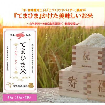 ふるさと納税 久喜市 令和7年産『てまひま米』ミルキークイーン　精米4kg(2kg×2)