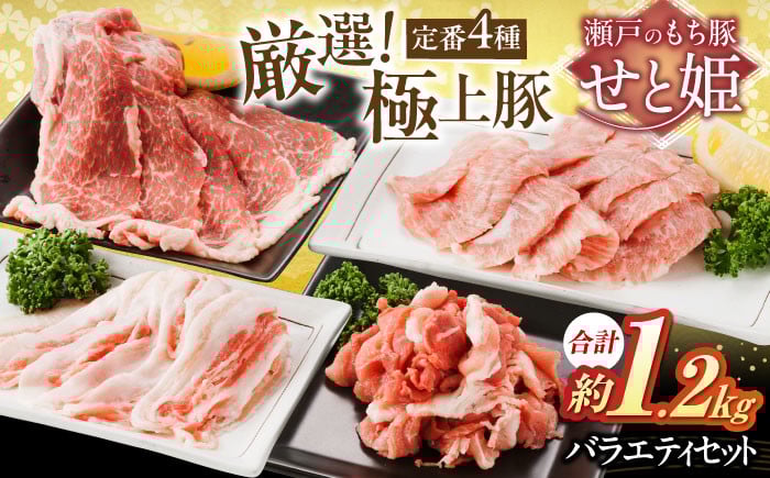
            冷凍 肉「瀬戸のもち豚せと姫」バラエティセット約1,200g (肩ロース・バラ・小間切れ・豚トロ 各300g) 広島県福山市/日本畜産株式会社 豚肉 ぶたにく こま切れ ロース しゃぶしゃぶ 小分け [BAER012]
          