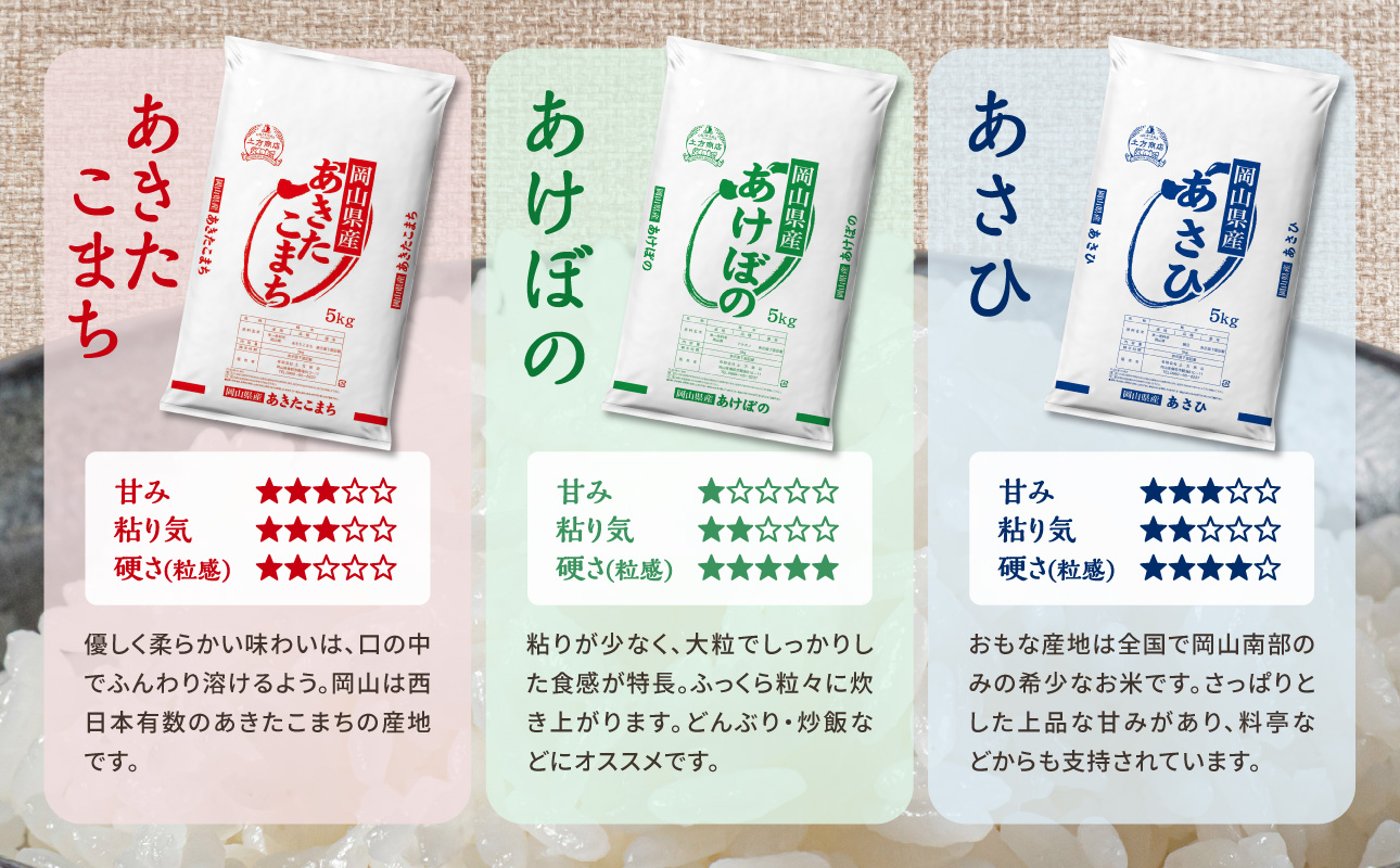 【令和8年産 新米 先行予約】【玄米】岡山県産米 あきたこまち 玄米 20kg（5kg×4袋） 玄米 20kg