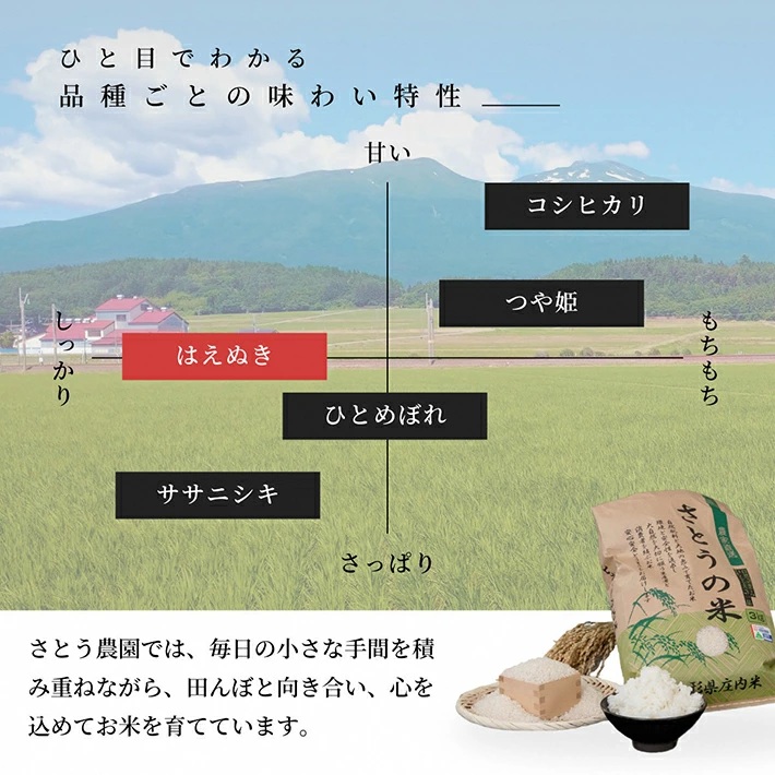 特別栽培米 はえぬき 5kg 玄米 令和7年産 山形県産 東北 山形県 遊佐町 庄内地方 米 お米 庄内米 ご飯 ごはん 産地直送 農家直送