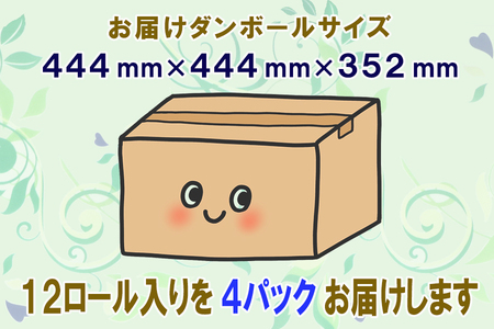 トイレットペーパー シングル 48ロール (12個 × 4パック) トロフィーエコ 日用品 エコ 防災 備蓄 消耗品 生活雑貨 生活用品 紙 ペーパー 生活必需品 柔らかい 再生紙 富士市 [sf07