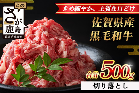【配送月指定対応可】佐賀県産 黒毛和牛 切り落とし 500g B-862 牛肉 お肉 すき焼き すきやき しゃぶしゃぶ 切り落し 切落し 切りおとし