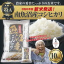【ふるさと納税】【新米発送】「無地のし」 令和6年産 新潟県 南魚沼産 コシヒカリ お米 5kg×2袋 計10kg 精米済み（お米の美味しい炊き方ガイド付き） お米 こめ 白米 新米 こしひかり 食品 人気 おすすめ 送料無料 魚沼 南魚沼 南魚沼市 新潟県産
