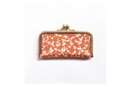 伊予小紋いちよう　がま口小物入れ （ 銀杏 ）