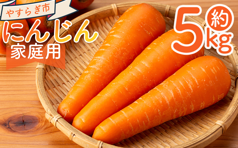 【2025年11月以降発送】にんじん 5kg 家庭用 -  国産 野菜 青果 人参 ジュース キャロット ご家庭用 不揃い 傷 やすらぎ市 高知県 香南市 冷蔵 yr-0083