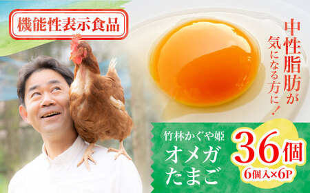 竹林かぐや姫オメガたまご　36個入 たまご 卵【株式会社 緒方エッグファーム】[AYBG002]
