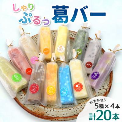 ふるさと納税 七宗町 和菓子工房 葛バー くずバー 溶けないアイス くずアイス 5種 計20本 松栄堂