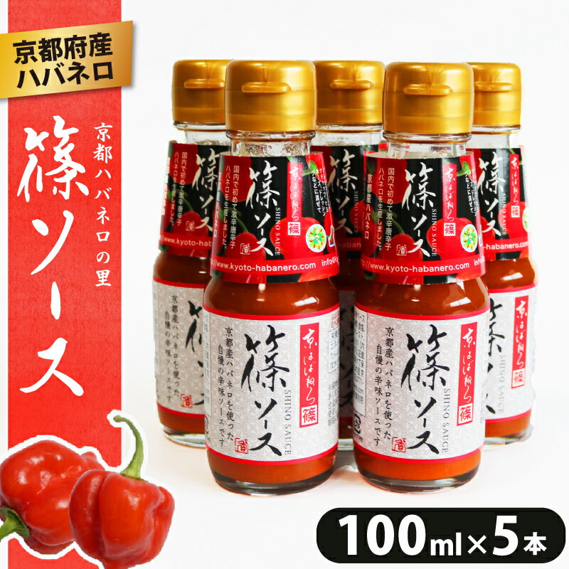【ふるさと納税】 篠ソース 5本セット 100ml×5本 ハバネロ 京都府産 激辛 調味料 ピザ パスタ イタリアン メキシカン エスニック 中華 和食