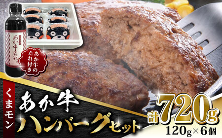 【日本ギフト大賞 熊本賞 受賞】100％ あか牛 ハンバーグ セット 120g×6個【有限会社 三協畜産】 九州産 国産 赤身 赤牛 褐牛 あかうし 褐毛和種 [ZEB036]