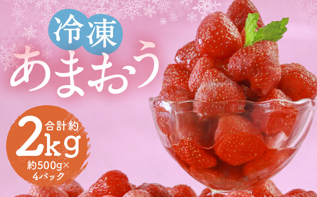 
冷凍 あまおう 約2kg 約500g×4パック いちご 苺 イチゴ 果物 フルーツ 福岡県産
