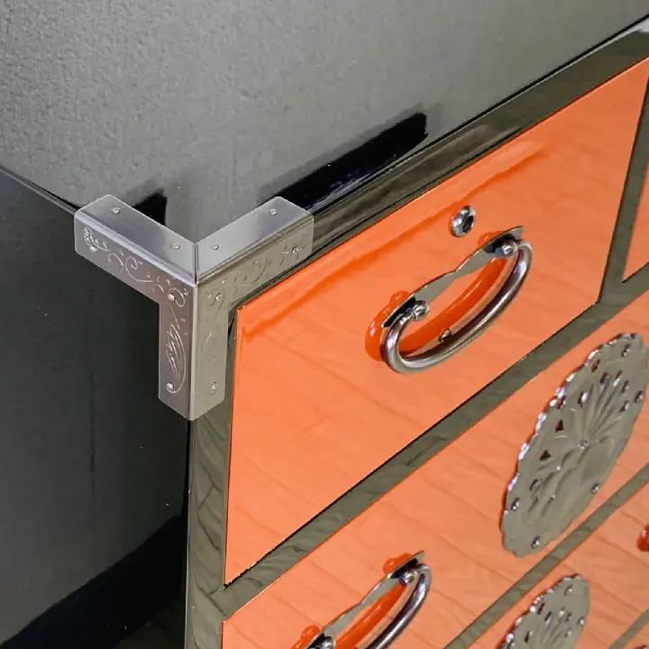 30朱塗チェスト 片開下一 朱と黒 《創業明治2年 田中家具 謹製》【田中家具】