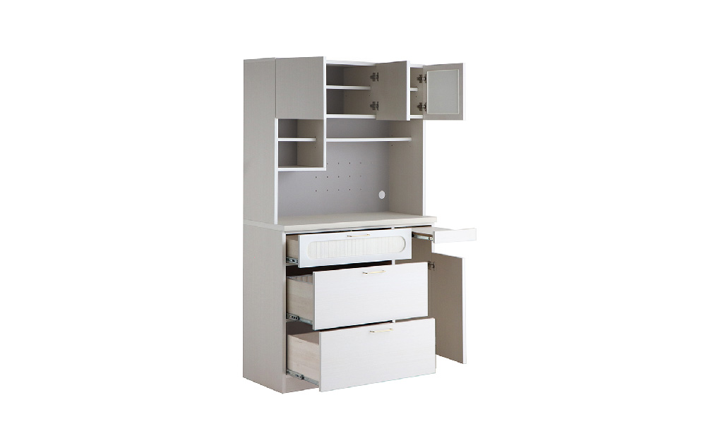 【東馬家具】シロカ 105 キッチンボード WH【家具 ダイニング キッチン収納 国産 完成品】(H060594)