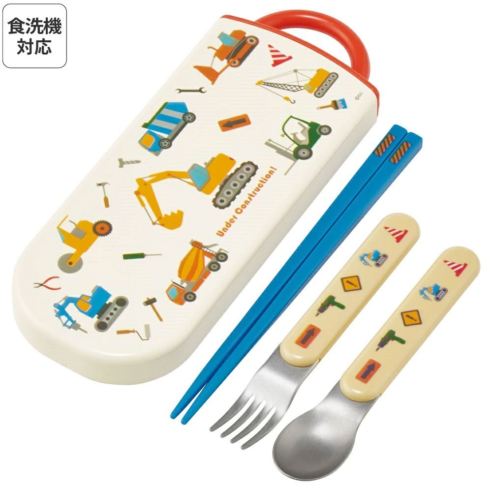 
                  カトラリーセット（箸 スプーン フォーク） 日本製 TACC2 はたらく クルマ 【キャラクター トリオセット 食洗機 対応 弁当箱 スプーンセット お箸】スケーター 729423 奈良県 奈良市 skt030
                