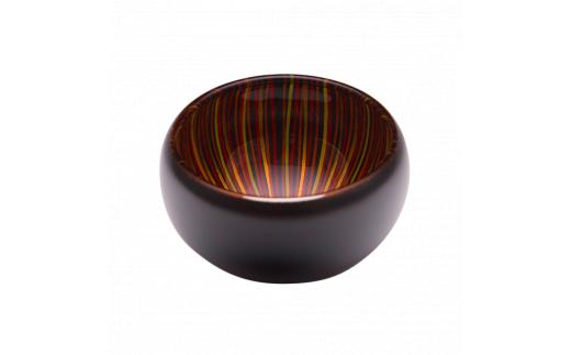 百色 蕾 クリスタルボウル（S 黒赤）