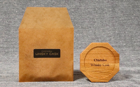 No.478 秩父市のウイスキー蒸溜所の熟成樽からつくられたコースター 4枚セット