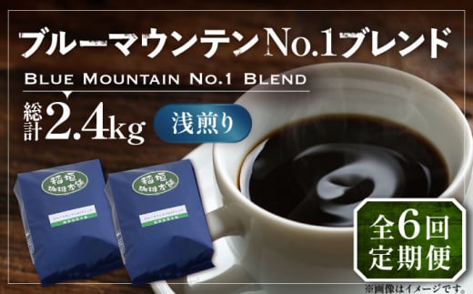 【粉でお届け】【全6回定期便】ブルーマウンテン NO.1 ブレンド コーヒー ( 浅煎り )《豊前市》【稲垣珈琲】 珈琲 コーヒー 豆 粉 [VAS168]