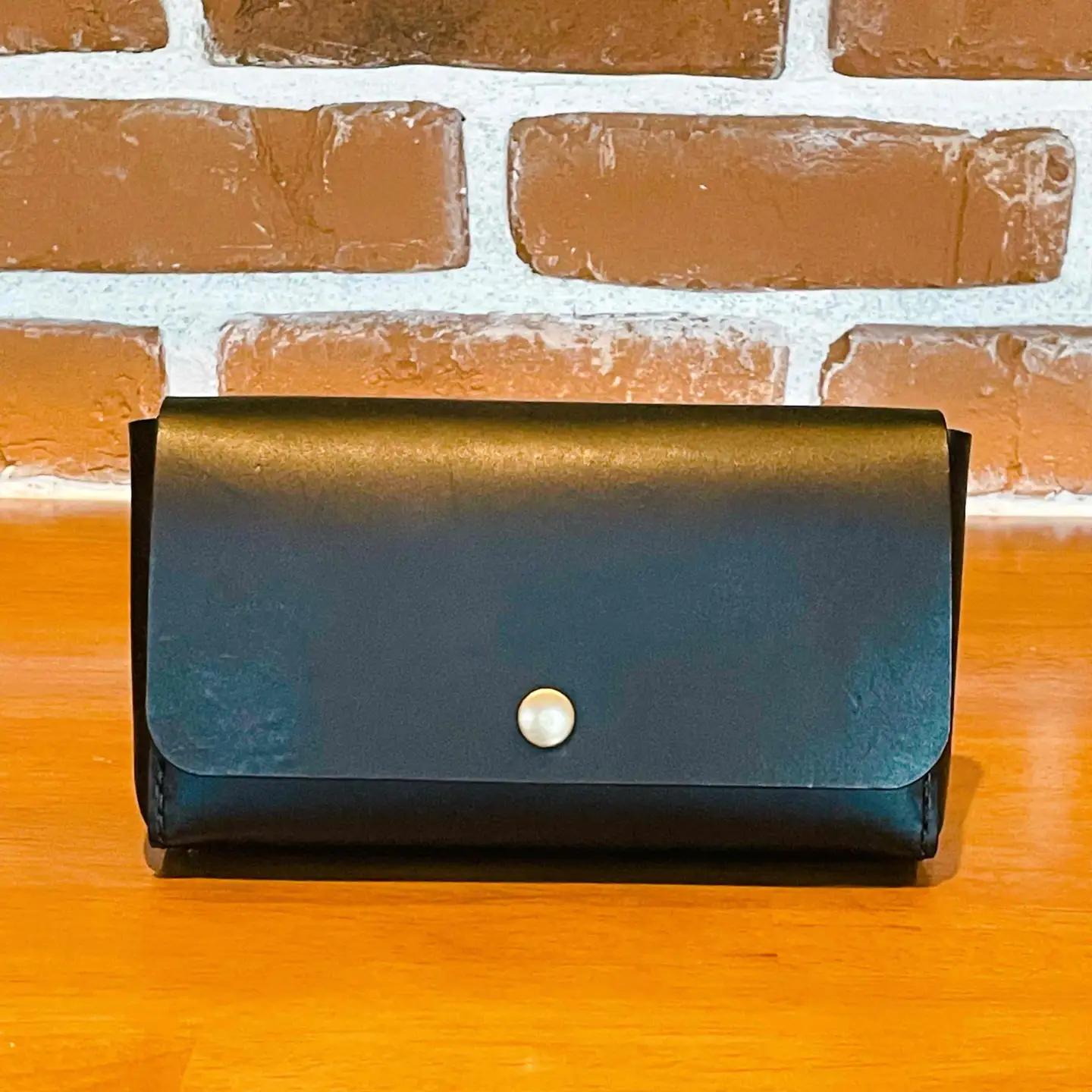 fn-46-003【200万円入る】財布 ブラック Shifa 手作り