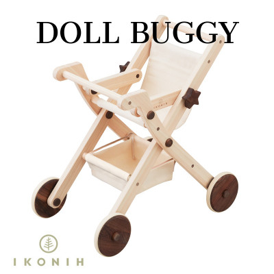 
＜ヒノキ無垢材本格仕様＞IKONIH TOY ドールバギー【1345673】
