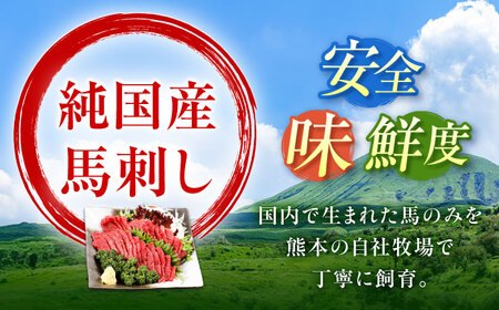 『純国産』熊本の味 赤身 馬刺し 約350g ブロック 冷凍 タレ付き【有限会社 九州食肉産業】[AYCN043]