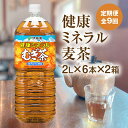 【ふるさと納税】『定期便：全9回』 健康ミネラル麦茶 2L×6本×2箱 恵庭市 ふるさと納税 健康ミネラルむぎ茶 お茶 麦茶 ノンカフェイン 2L 12本 2箱 2箱セット 定期便 9ヶ月 定期 9回 北海道 恵庭【500021】