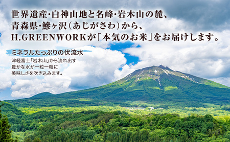 先行予約 令和8年産 まっしぐら 玄米 10kg(5kg×2) [H.GREENWORK] 青森県 鰺ヶ沢産 / お米 こめ おこめ ごはん 備蓄 健康 津軽