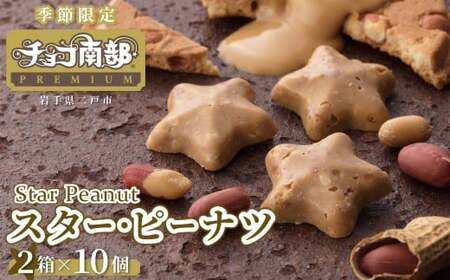 【季節限定】 チョコ南部PREMIUM Star Peanut（スターピーナツ)  20個 ／  チョコレート ピーナッツ お菓子 常温 岩手県 二戸市