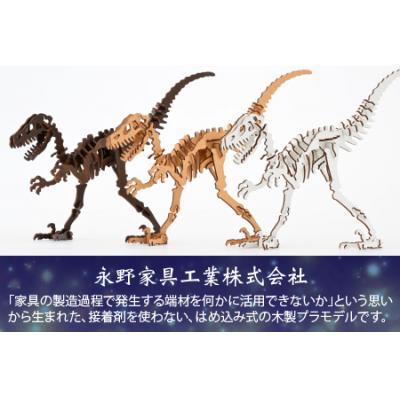 ふるさと納税 大野市 レーザー加工　奥越恐竜木製模型キット(ティラノサウルス3D)ナチュラルブラウン |  | 02