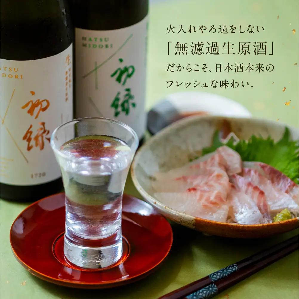 初緑 無濾過生原酒セット（純米吟醸無濾過生原酒:720ml ,特別純米無濾過生原酒:720ml【16-22】