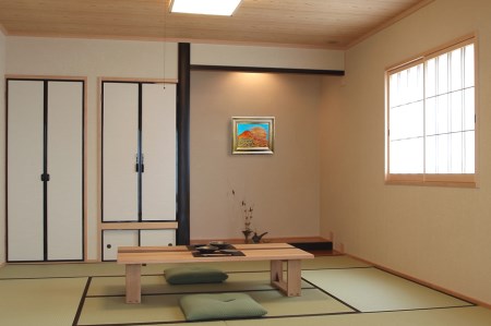 富士山溶岩パワーアート「天色赤富士」 絵画 アート