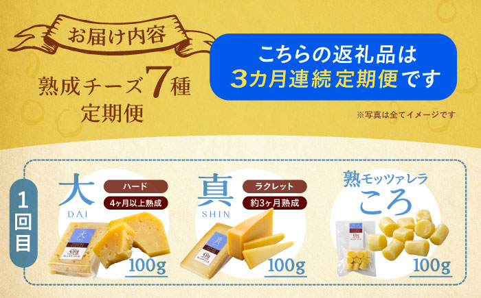 【全3回定期便】 北海道チーズ 7種 《足寄町》【合同会社あしょろチーズ工房】 定期便 北海道産 北海道チーズ 十勝チーズ 食べ比べ チーズ 熟成チーズ チーズセット ハードタイプ セミハード モッツ