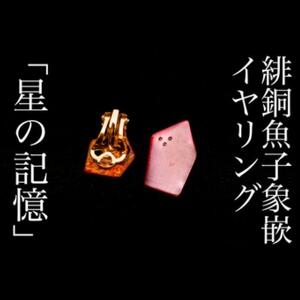 【加賀象嵌】緋銅魚子象嵌イヤリング「星の記憶」