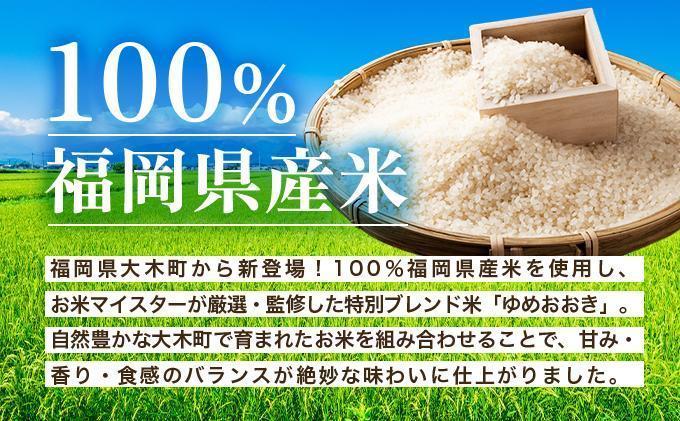 【12ヶ月定期便】令和7年産 福岡県産米100％使用！大木町 ゆめおおき 15kg ※北海道・沖縄・離島は配送不可| 精米 国産 お米 ブランド米 お弁当 ご飯 おにぎり CY007sub12 【12