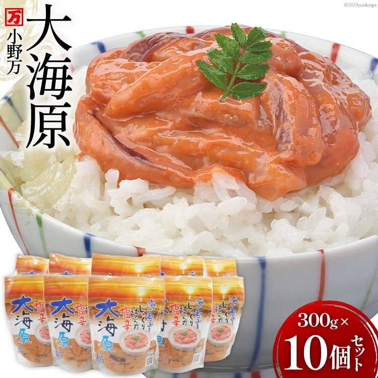 【ふるさと納税】海の恵みをじっくり仕込んだ塩辛 大海原 300g 10個セット [小野万 宮城県 気仙沼市 20565161] 魚介類 いか イカ 塩辛 いか塩辛 イカ塩辛 冷蔵 酒の肴 おつまみ ご飯のお供