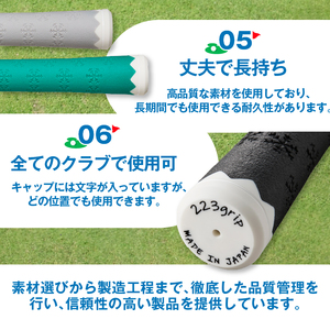 ２２３ｇｒｉｐ[富士山ゴルフグリップ・2本セット] 夏富士（グリーン）