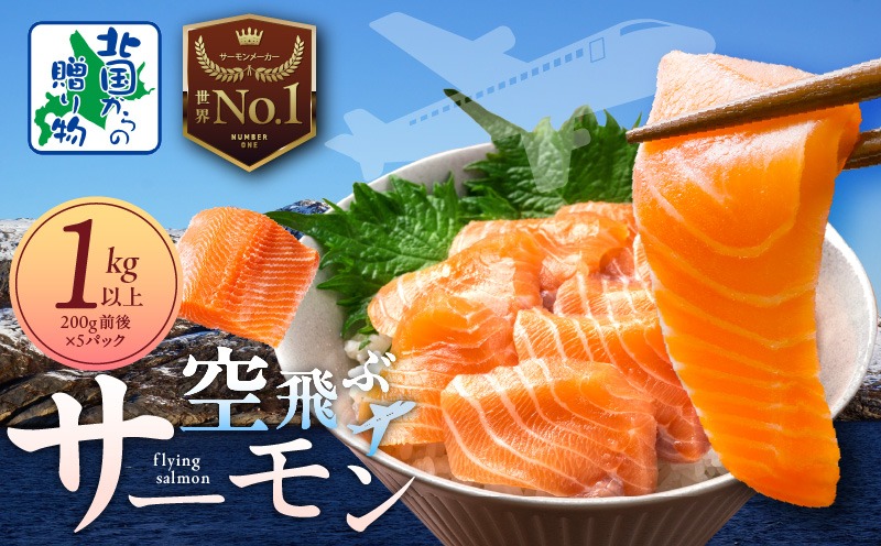 099H3606 アトランティック サーモン 1kg前後【小分け 200g×5P 刺身 海鮮 カルパッチョ ムニエル 北国からの贈り物】