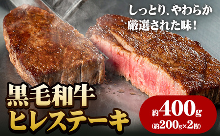 A5等級 黒毛和牛 ヒレステーキ 約400g 【配送不可地域あり】ステーキ