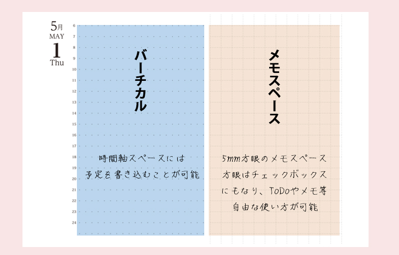 セパレートダイアリー　デイリー＆マンスリーB6　ラウンドカバー付き