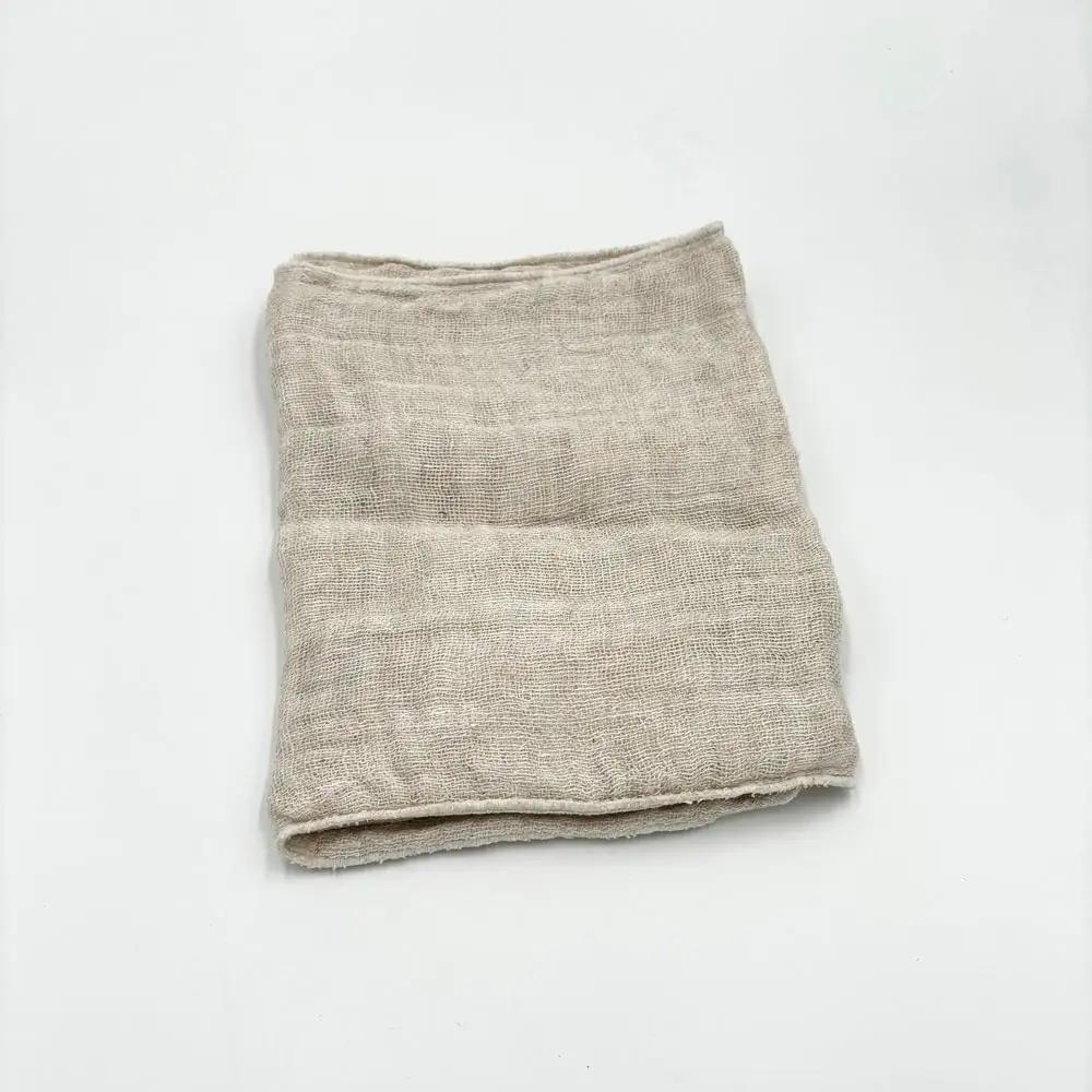 麻タオル 天然素材 タオル ボディタオル 麻 麻生地 body towel 蚊帳生地 岡井麻布 7-005