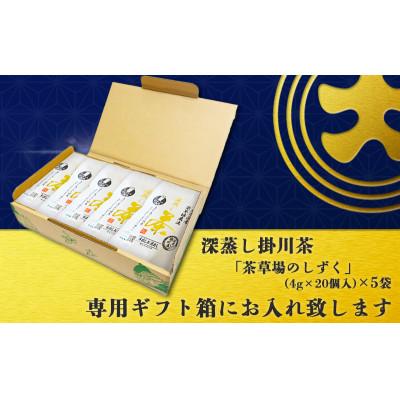 ふるさと納税 掛川市 深蒸し掛川茶TB「茶草場のしずく」(4g×20個)×5袋セット |  | 01
