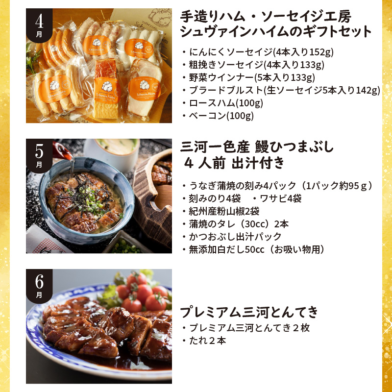 【全12回】厳選！うなぎとお肉の定期便(毎月お届け）　H028-076