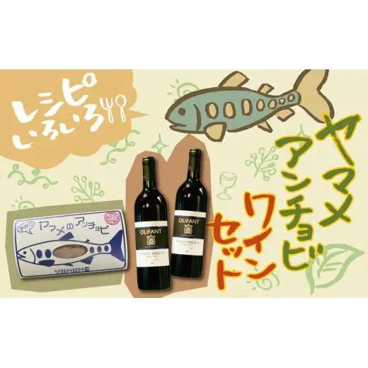 笹一酒造OLIFANTマスカット・ベリーA樽熟成2本&こすげ村源流工房ヤマメのアンチョビ1パックセット【017-004】｜ 国産ワイン 赤ワイン セット おつまみ ヤマメ ※離島への配送不可 ※着日指定不可