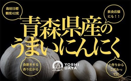 青森県産「にんにく・福地ホワイト種」　特大サイズ・６玉【2023年産】