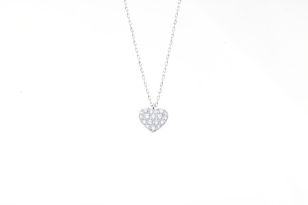 ダイヤモンド ネックレス フラットハートS 0.3ct PT プラチナ ジュエリー ダイヤ 山梨 H-2129 SWCI012-pt